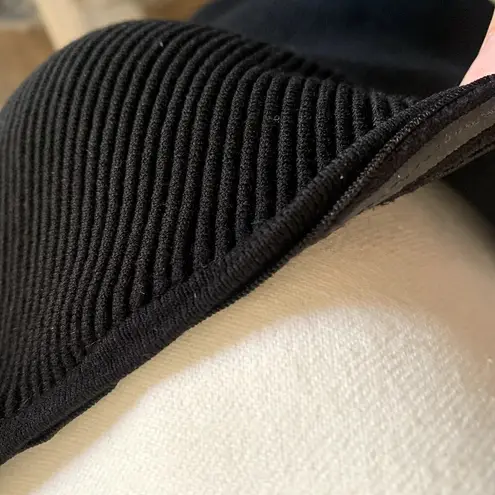 Club Monaco Raeni Ribbed Sweater Top in Black