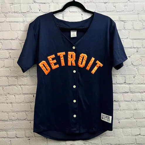 Victoria's Secret PINK MLB Collection Detroit Tigers Baseball Jersey Medium Blue