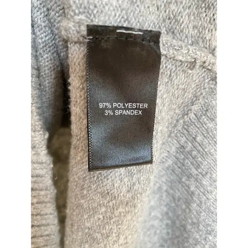 Tahari Gray Green Fair Isle Mock Neck Sweater M Winter Heritage Quiet Luxury - Image 6