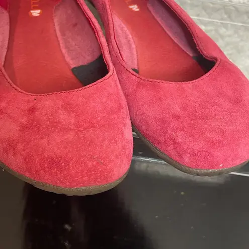 Merrell Red Suede Ballet Flat Shoes Women Size 8 Balletcore Cottagecore coquette