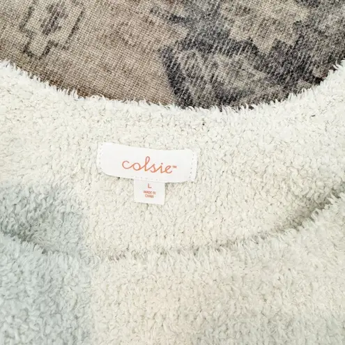 Colsie Ribbed Trim Fuzzy Matching Set Cropped Tank Shorts Target Lounge Large White