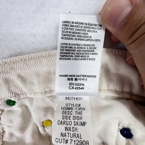 MOTHER Snacks The Side Dish Cargo Skimp Jeans White Baggy Sz 29 NWT $330 USA