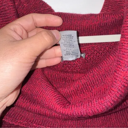 NEW DIRECTIONS WEEKEND Short Sleeve Cowl Neck Poncho Sweater, Womens 3X Red