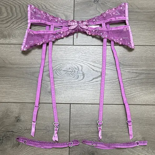 Voight Pink Garter Belt With Garters Size Medium