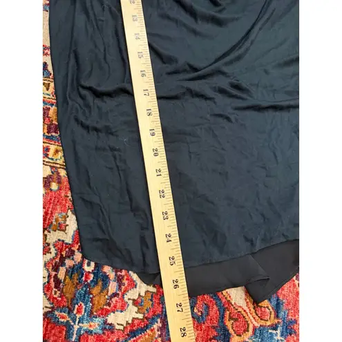 Haute Hippie Black Draped Cowl Neck Tunic M Sheer Hem Layered Top NWT $195