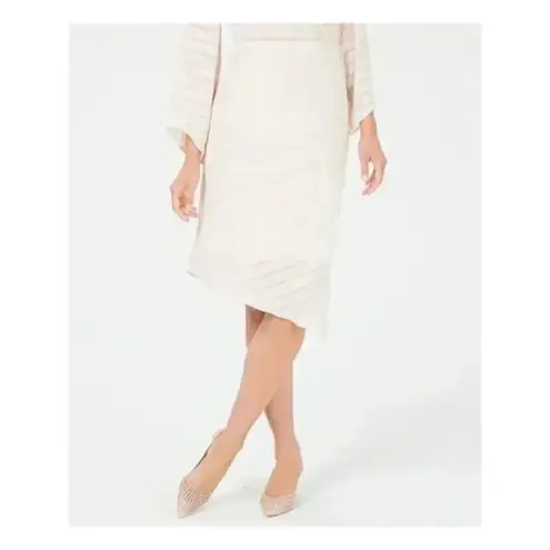 Alfani Pink Textured Asymmetrical Hem Skirt NEW Size 6