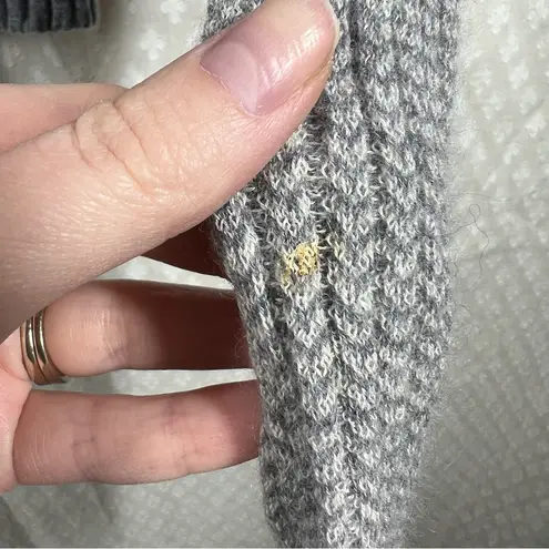 Guest In Residence Grey Houndstooth Cashmere Knitters Hooded Sweater Gray Size M