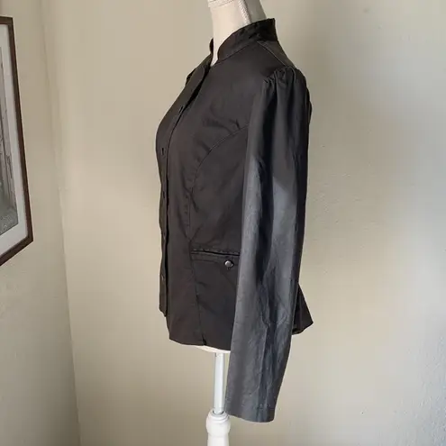 Attention Lightweight Dark Gray Button Down Jacket