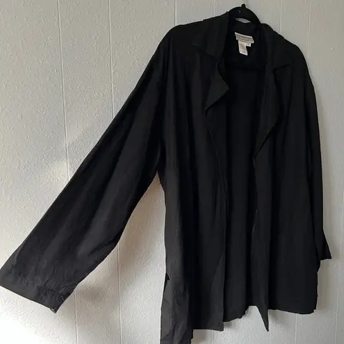 Coldwater Creek Womens Blazer Small Linen Blend Oversized Beachy Career Office