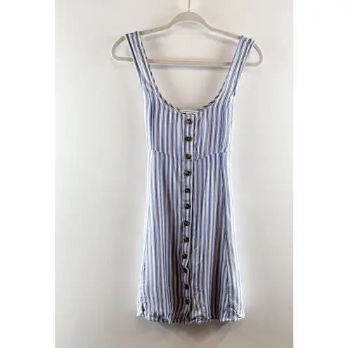 American Eagle  Striped Tank Mini Dress Blue White Medium