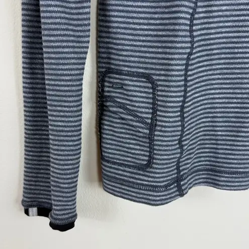 Lululemon ‎ Run: Turn Around Long Sleeve Deep Coal Mini Check Size 10 - Image 2