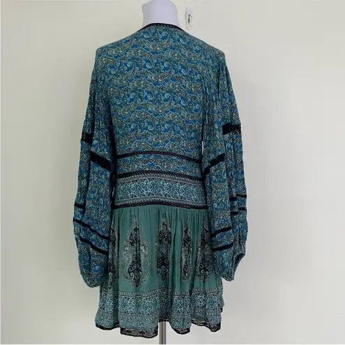 Free People Teal Bohemian Women's Top