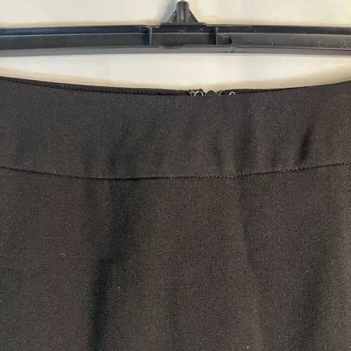 Midnight Velvet Black Back Zip Aline Knee Length Basic Staple Skirt Size 10