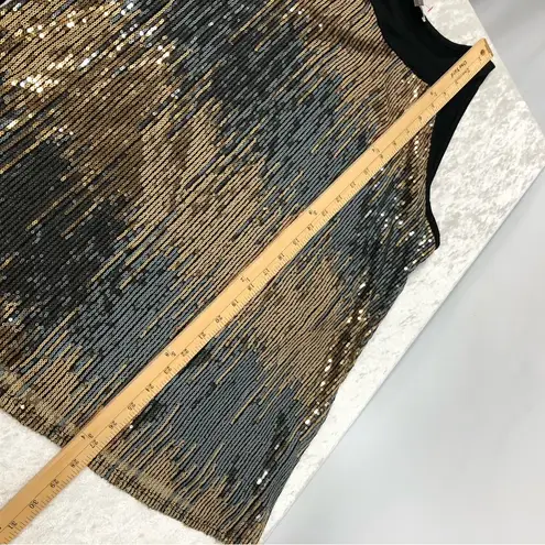 Mauve women’s gold & black sequined top 1x/2x read description