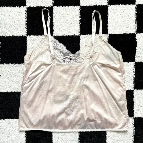 American Vintage Vintage Cream Lace and Nylon Cami S