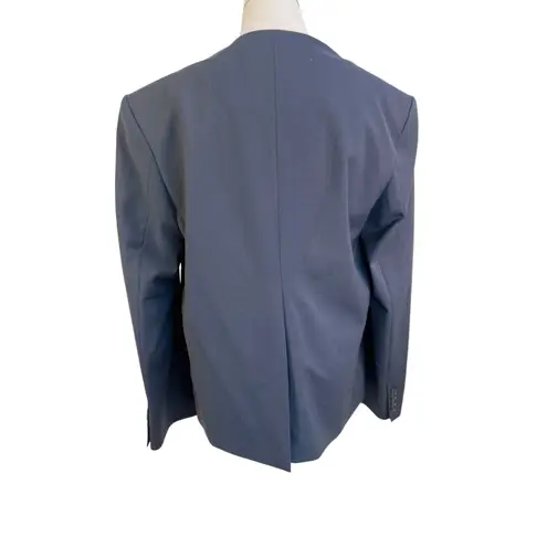Low Classic Curved Neck Blazer Navy Blue