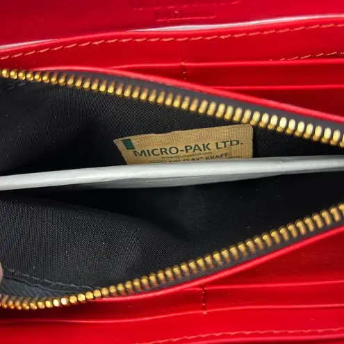 Moschino Couture Red Zip Around Large Wristlet Wallet - NWT