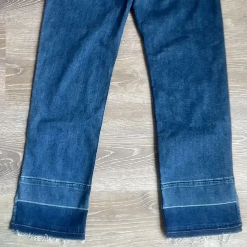3x1 NYC W4 Shelter Straight Crop High Rise Jeans Denim Dark Spectrum
