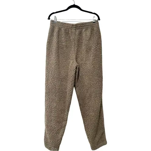 SKIMS Teddy Drawstring Jogger Pants in Desert Sz M