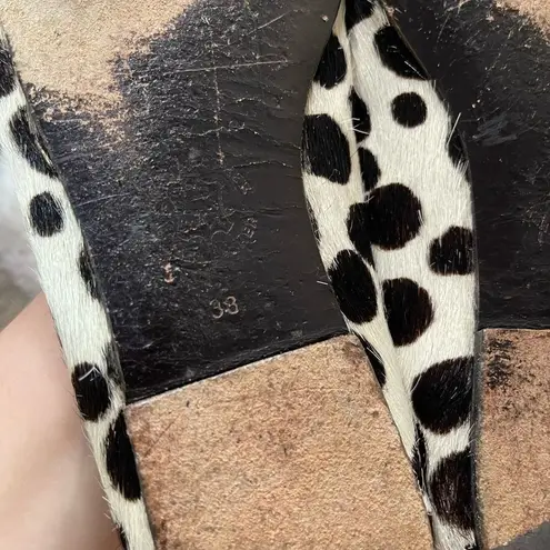 Boden Red Bow Calf Hair Ballet Flats Size 38