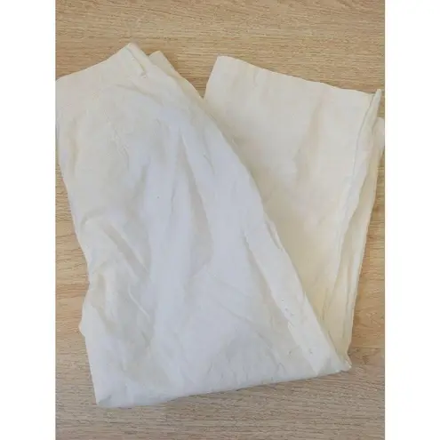 RTR sz 12 Staud solid white Luisa pocketed pants high rise trouser career