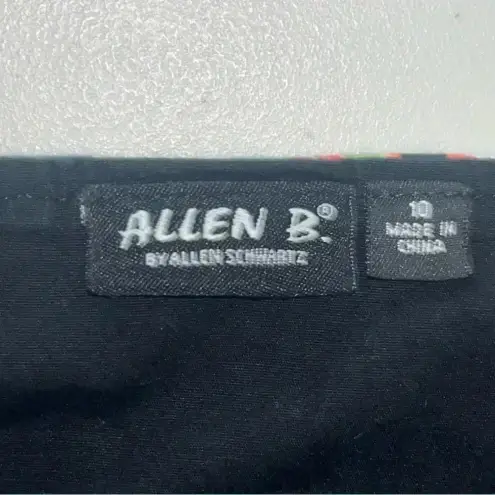 Allen B Floral Zip Bustier Corset Top Womens 10 Dark Romantic Coquette Y2K Indie Black