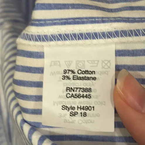 J. Crew Factory Blue/White Striped Tie