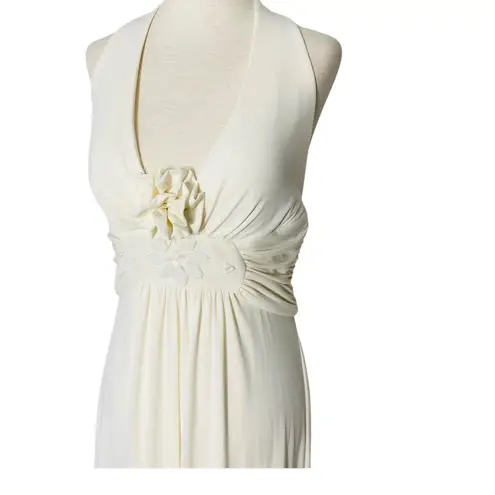 Max and Cleo Cream Halter Maxi Dress