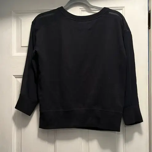 Gilly Hicks COPY - Size medium dark navy blue sweatshirt with mesh sleeves