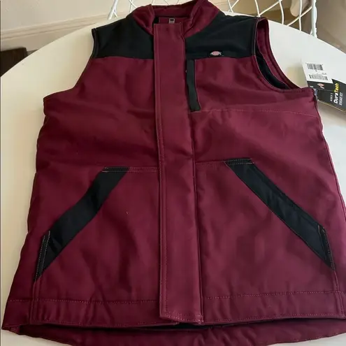Dickies  Womens DuraTech REPEL Pro Renegade Vest, Burgandy, Small, NWT