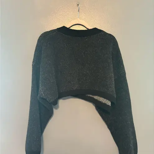 Urban Outfitters UO Out from Under Cropped Fuzzy Bow Sweater