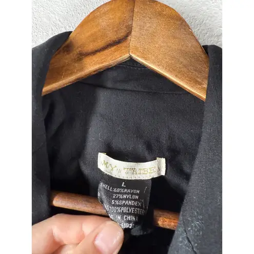 NWT My Tribe Womens Black Blazer Jacket Sz L Career Professional Old Money Size L