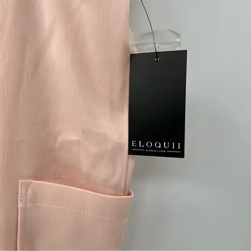 Eloquii peach satin cargo pocket pants plus size 16 NWT