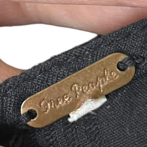 Free People  At Dusk Open Back Dress Women’s Size Small Black Midi High Low Hem