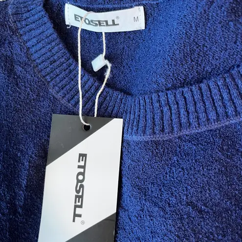 SOLD Loungewear Set Sweater Shorts Knit Navy Blue New Cozy Loungewear Medium