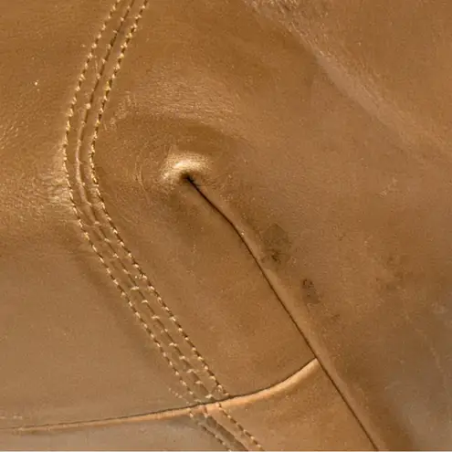 Vintage Coach Bag Brown Leather Putty Taupe Hobo Bucket Purse Grain Leather Read Tan