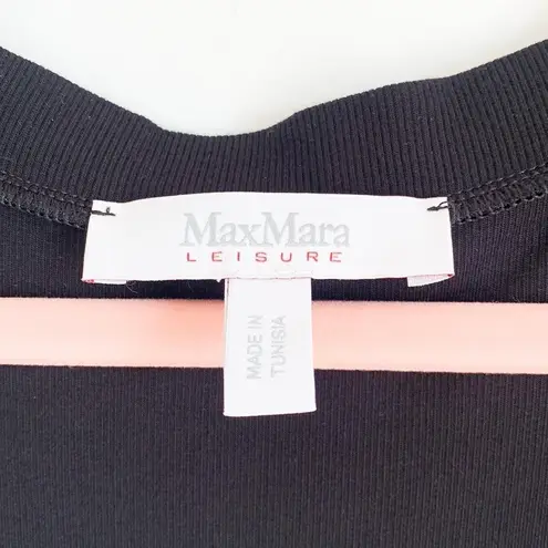 Max Mara Leisure Black Long Ribbed Cardigan Legging Set small