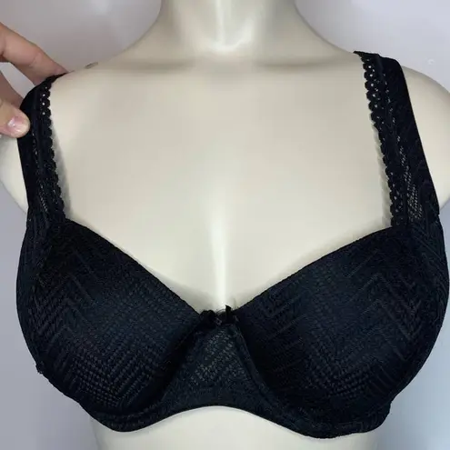 Fruit of the Loom  Bra 38C Black 3 Way Convertible Underwire Padded Push Up