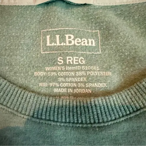 L.L.Bean Split Hem Pullover Sweatshirt Women’s Size Small Sea Green Heather Cozy