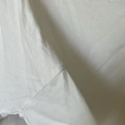 DemyLee New York 100% Pima cotton made in Peru layered white tissue thin tee Size M