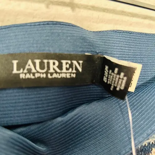 NEW Lauren Ralph Lauren Geometric Knit Pencil Skirt Plus Size XL Quiet Luxe Blue