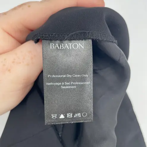 Babaton 1-01 Black Cropped Drawstring Hem Wide Leg Pants Size 00