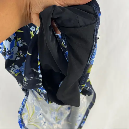 Catalina Layered Front Floral One Piece Swimsuit Shelf Bra Size M