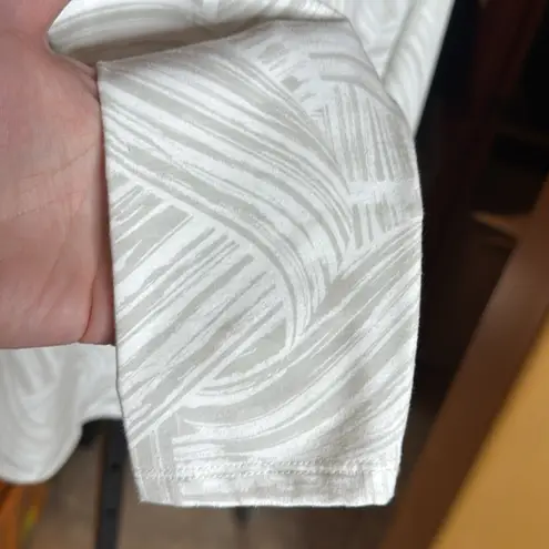 Garnet Hill Boxy Tunic Gray White Tee Size Small