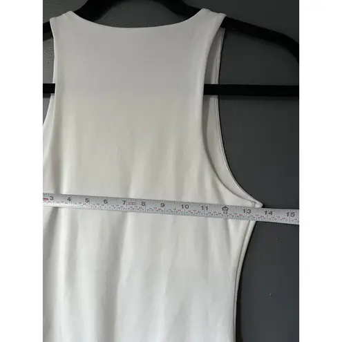 Live in the Moment White Sleeveless Bodysuit, Size M