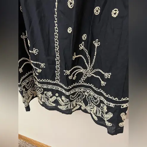 Farm Rio EUC Beaded Jungle Black Midi Dress Size Small Retails $398