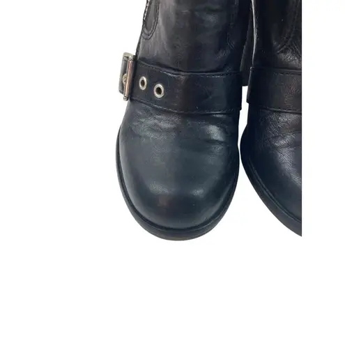 All Saints Boots Womens 36 Black Leather Heeled Harness Grunge Witchy Whimsigoth