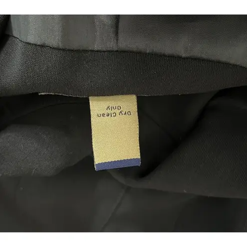 Laura Scott Blazer Women 6 Black White Piping Office Casual Preppy Vintage