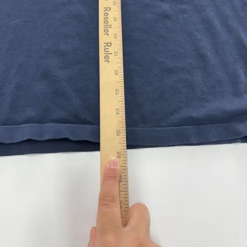 J Lindeberg Shirt Womens XXL Navy Blue Peter Washed Crepe Cotton Polo Shirt