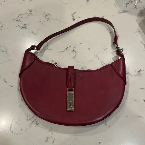 Ralph Lauren Polo ID Calfskin Mini Shoulder Bag Pomegranate red convertible